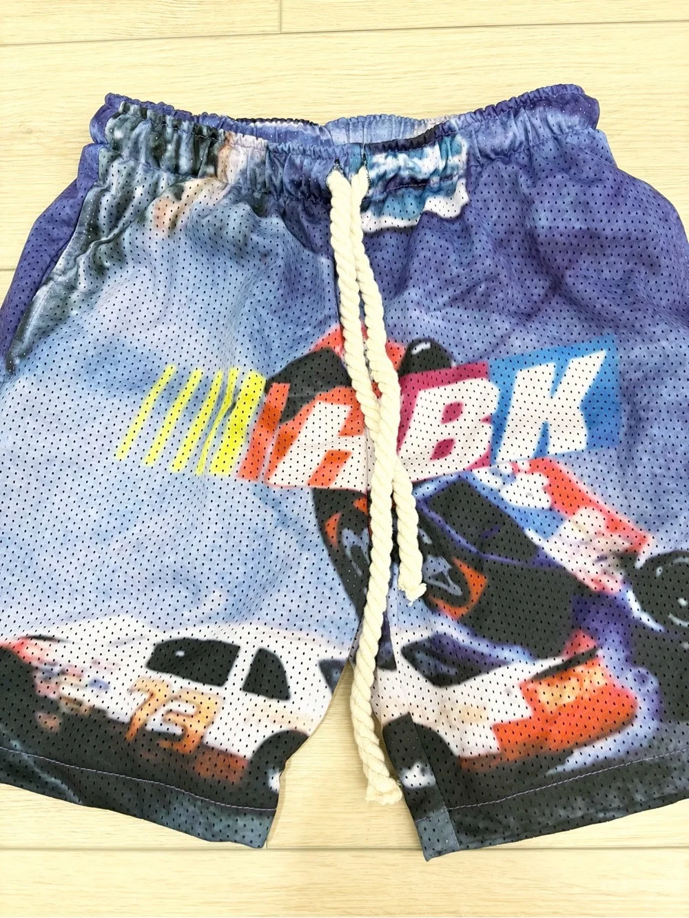 Heartbreak Large Mesh Basketball Shorts Y2K Streetwear Graphic Made in Ohio